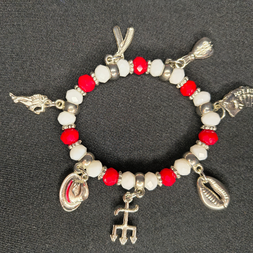 Pulseira de Zé Pilintra – Pingentes de Chapéu, Tridente e Búzio | Proteção, Sorte e Astúcia - Imagem 3