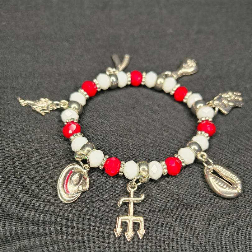 Pulseira de Zé Pilintra – Pingentes de Chapéu, Tridente e Búzio | Proteção, Sorte e Astúcia - Imagem 2