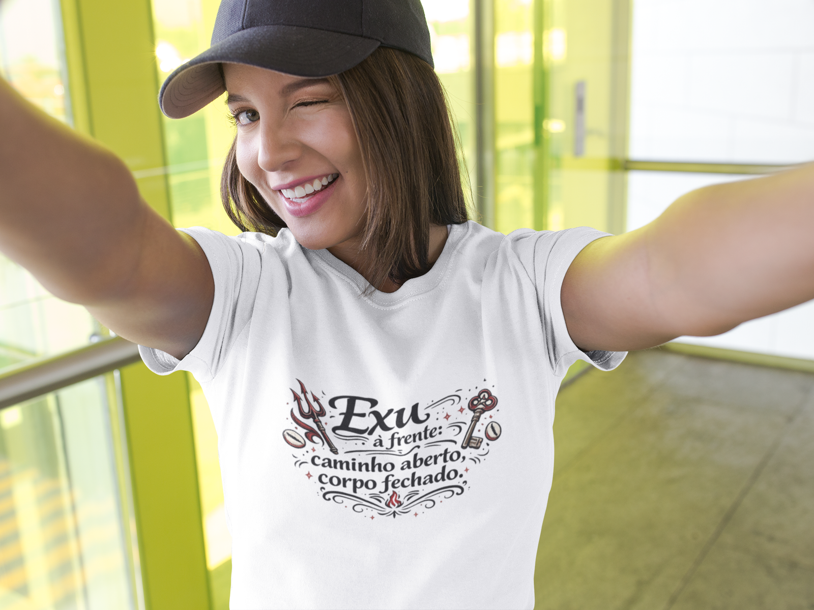 Baby Look Feminina Exu — Chama Divina - Imagem 3